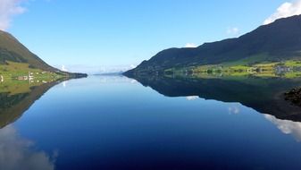 picturesque panorama of the fjord in Norway