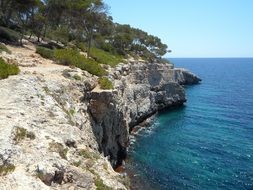 mediterranean sea cliff bank