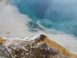 unusual scenery of Yellowstone National Park