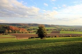 Landscape of autumn weser uplands