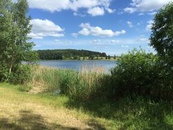 picturesque scenery around the lake, Poland