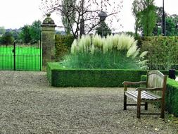 park view with free bench, netherlands, saint gerlach