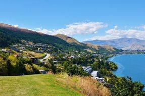 scenic village by the lake