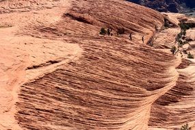 Hiking on sandstone
