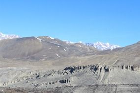 Mountains in the cold desert