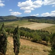 panoramic view of Tuscan countryside