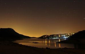 night view of the coastal city