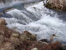 strong and majestic waterfall