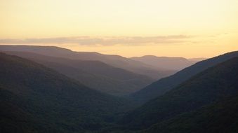 sunrise over the hills