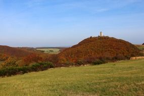 Olbruck castle on a hill in autumn