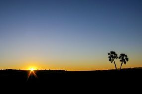 sunset in namibia