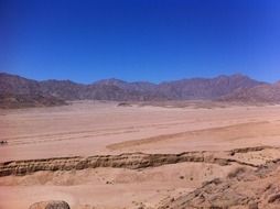 Egyptian sand desert on a clear sunny day