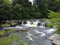 Landscape of Aysgarth waterfall