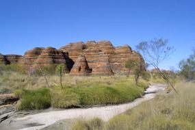 landscape of mountains in Purnululu National Park in Australia