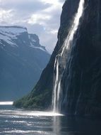 panoramic view of the picturesque fjord in norway