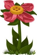 clipart of a flower in the form of a button