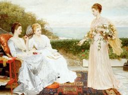 girls on canvas of Charles Perugini