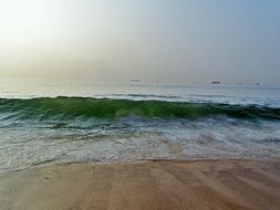 sea waves in the morning