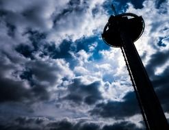 tower on a background of clouds