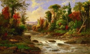 picturesque landscape on canvas by Robert Duncanson