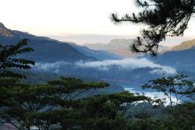 ramboda lake landscape