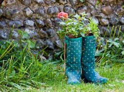 flowerbed from wellington boots