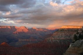 Landscape of grand canyon at the sunset