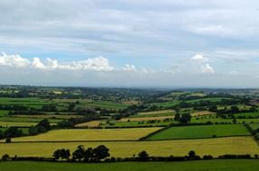 Panorama of fields in yorkshire