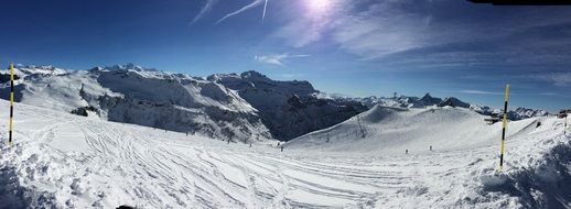 Landscape of snowy mountain