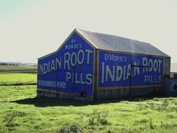 barn in advertising among the fields in australia