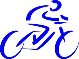 racing bike icon drawing