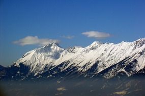 snowy alpine mountains