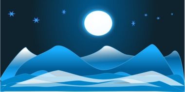 arctic night as a graphic image