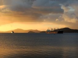 tanker on the sea