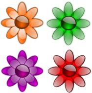 Ä°llustration of Colorful flowers