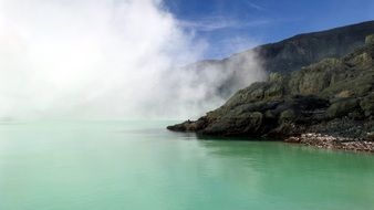 landscape of sea bank in Indonesia