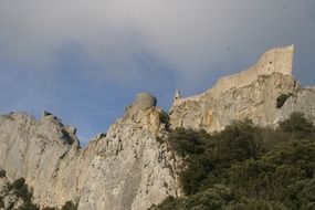 Peyrepertuse is a ruined fortress