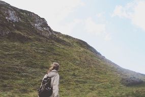 young girl on a hike