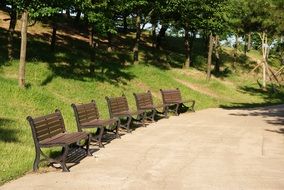 park benches