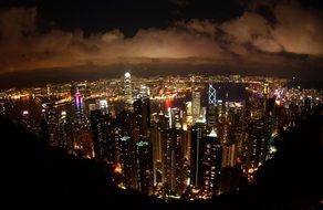 hong kong city evening