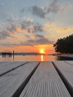 sunset over lake constance