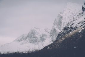 landscape of snowy rocks