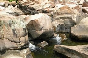 picturesque rocks in the water