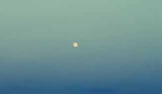 moon in the blue sky