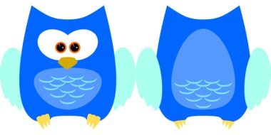 funny blue owl