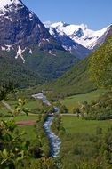 panorama of the fjord landschaft in Norway