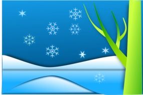 inimitable snowflakes landscape drawing