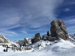 mountain beyond the snow valley