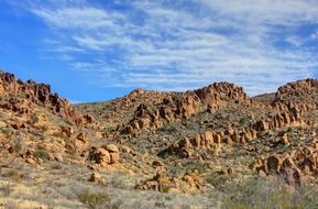 large rocky bend in the Texas National Park