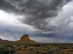 rock on the background of the desert in New Mexico